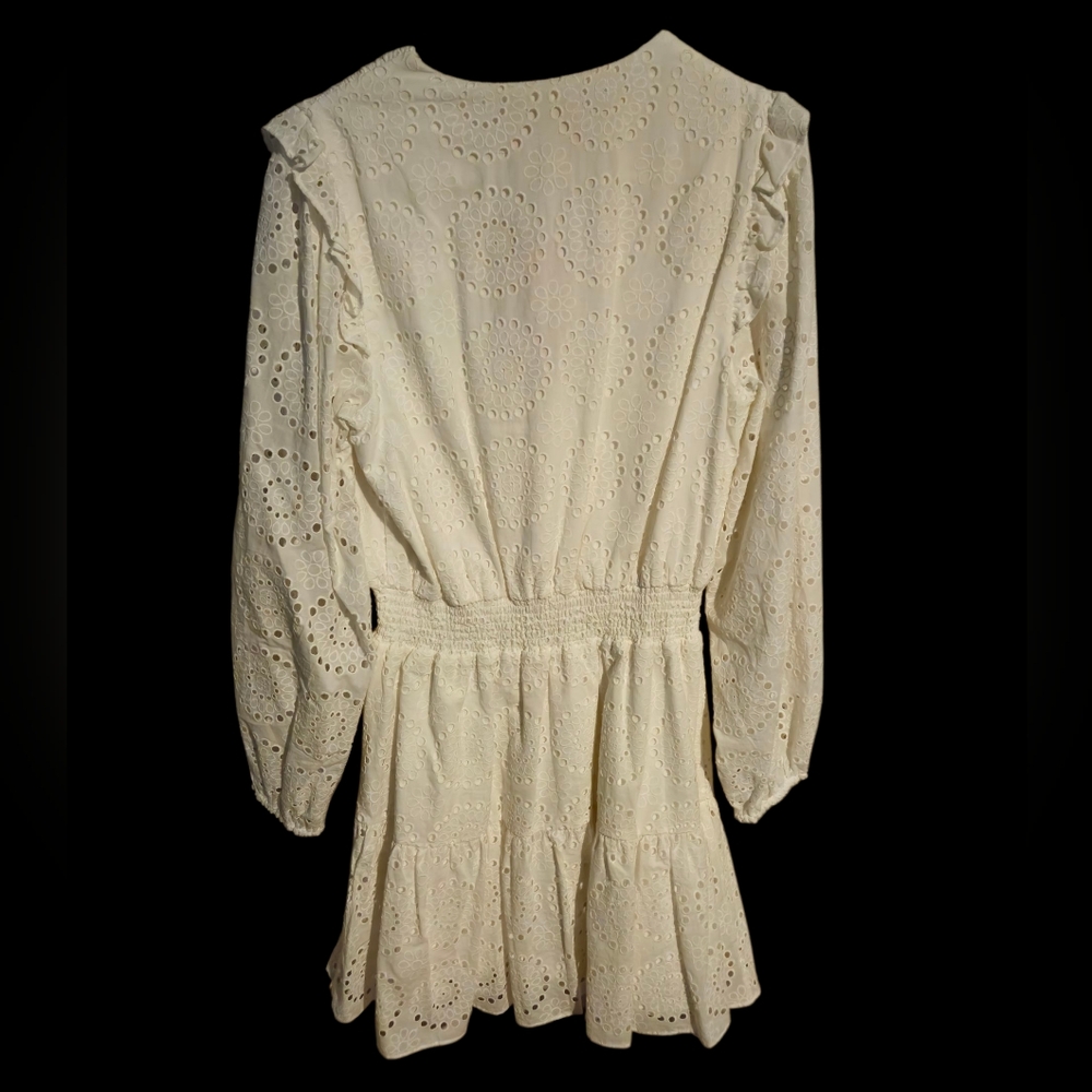 Lilly Pulitzer White Long Sleeve Eyelet Dress - Picture 3 of 8